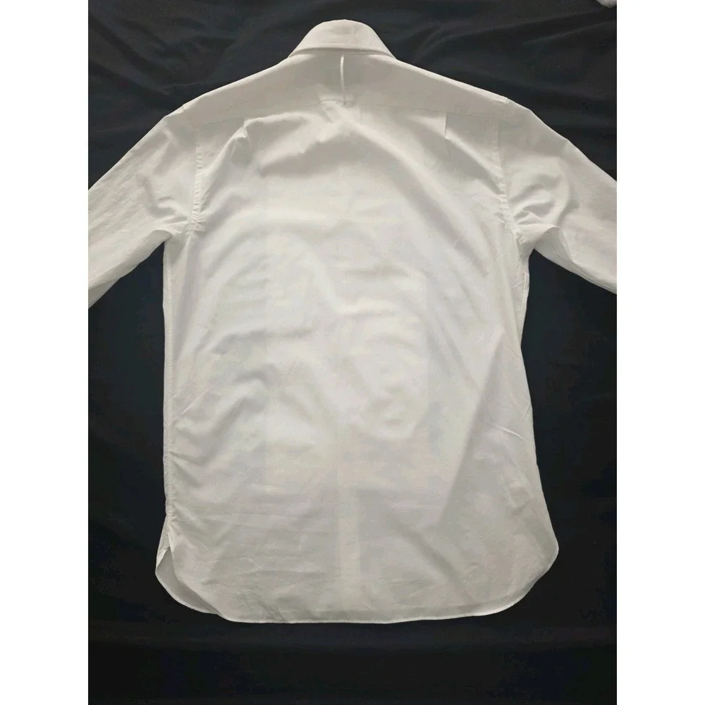 Ralph Lauren Purple Label White Pleated Bib Tuxedo Dress Shirt 15.5 Made Italy